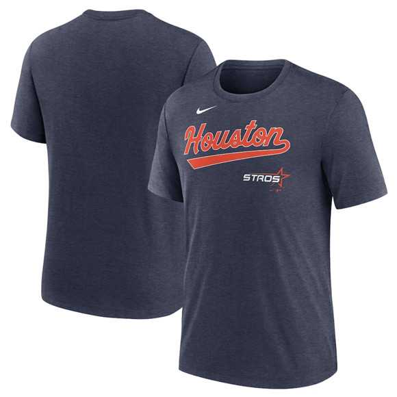 Men's Houston Astros Heather Navy 2025 City Connect Tri-Blend T-Shirt,We sell and wholesale Men's Houston Astros Heather Navy 2025 City Connect Tri-Blend T-Shirt on line form chian!
